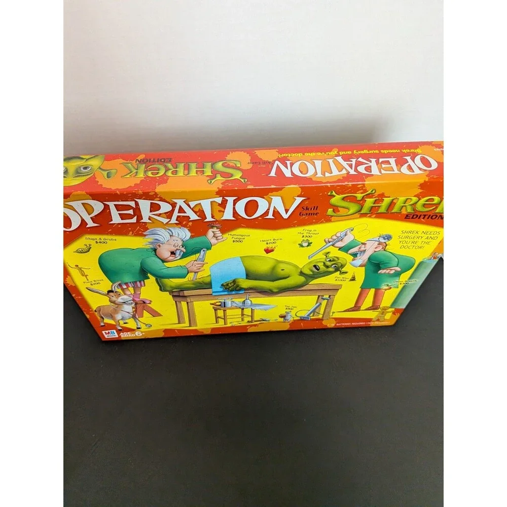 2004 Shrek Operation Game by Milton Bradley Complete and Working Good Condition